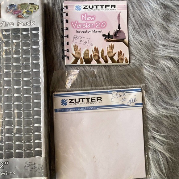 Zutter Bind-It-All 1/2 inch Wire Book Binding Scrapbooking Paper Manual Bundle - Picture 3 of 5